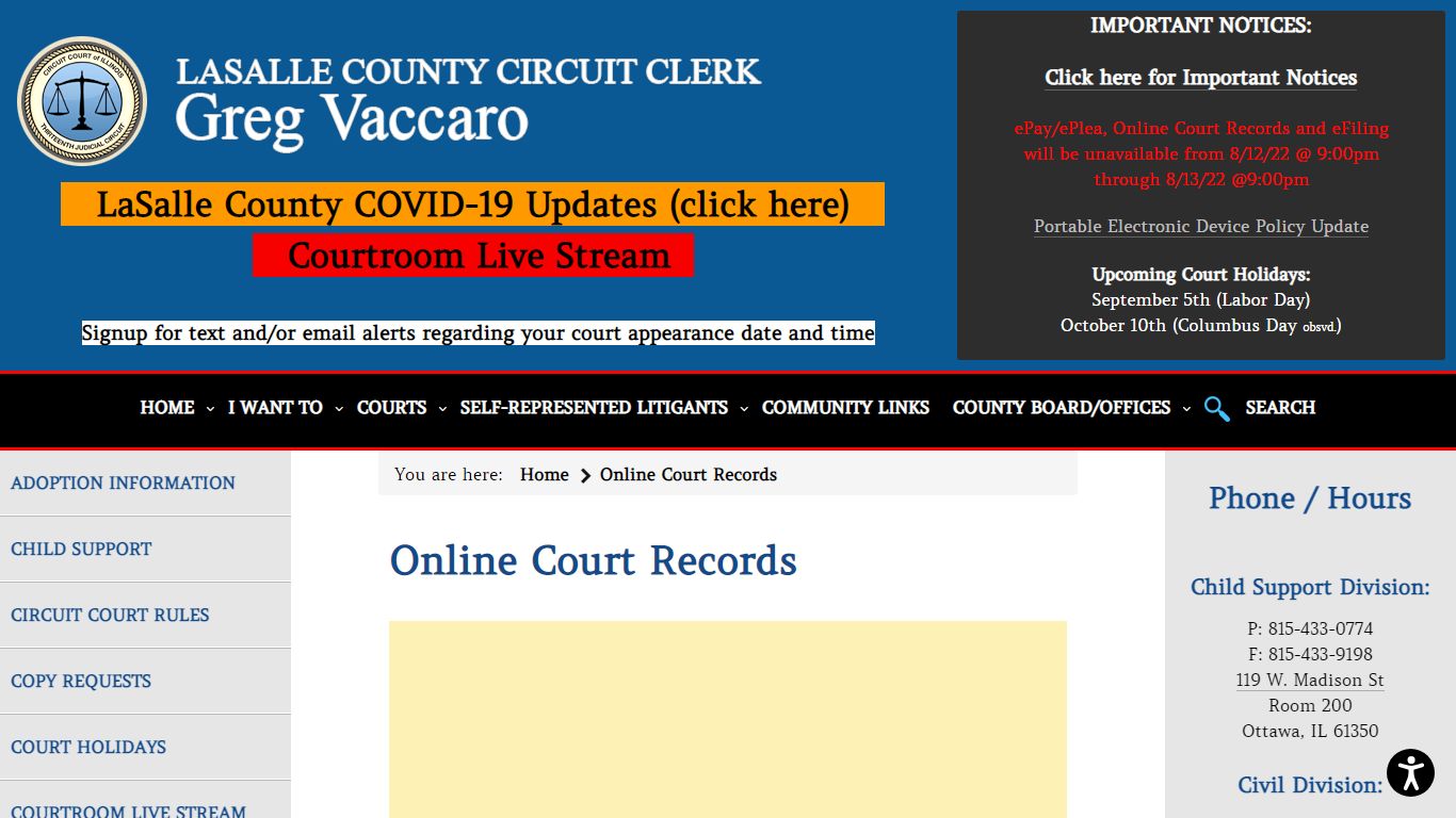 Online Court Records - LaSalle County Circuit Clerk